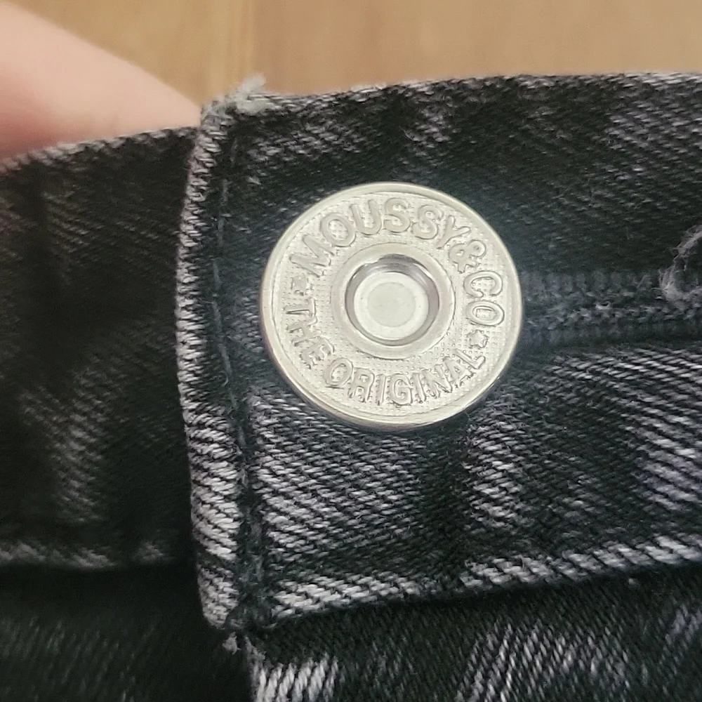 Moussy Distressed Black‎ Wash High Waisted Stretch Skinny Denim Jeans 26